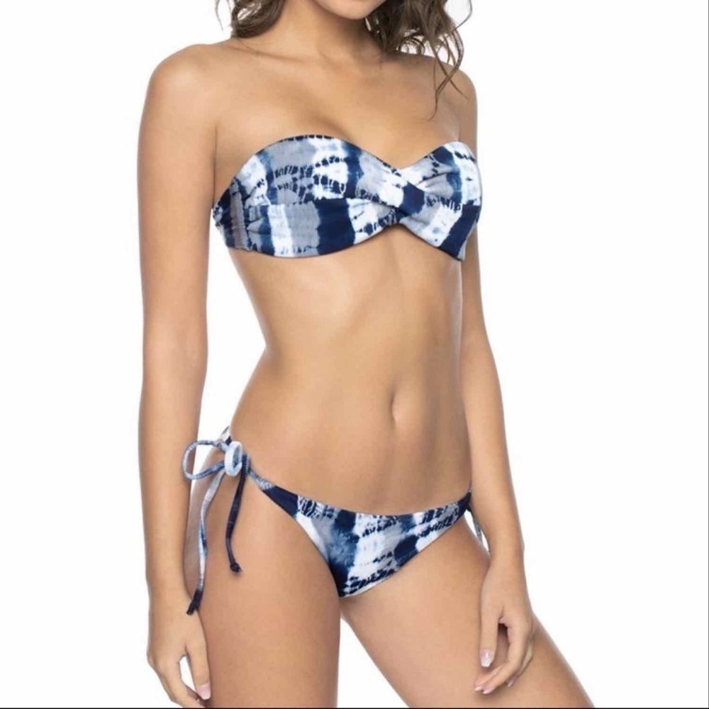 PILYQ Cast Away Bandeau and tie teeny bikini set